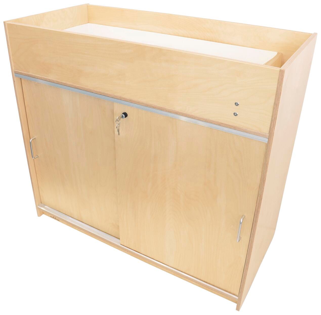Whitney Brothers EZ Clean Birch Changing Cabinet with Trays, 42 x 20 x 38 Inches, Item Number 067458